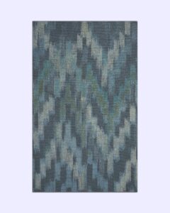 Sarika 5ft x 8ft Handwoven Cotton Carpet With Ikat Print