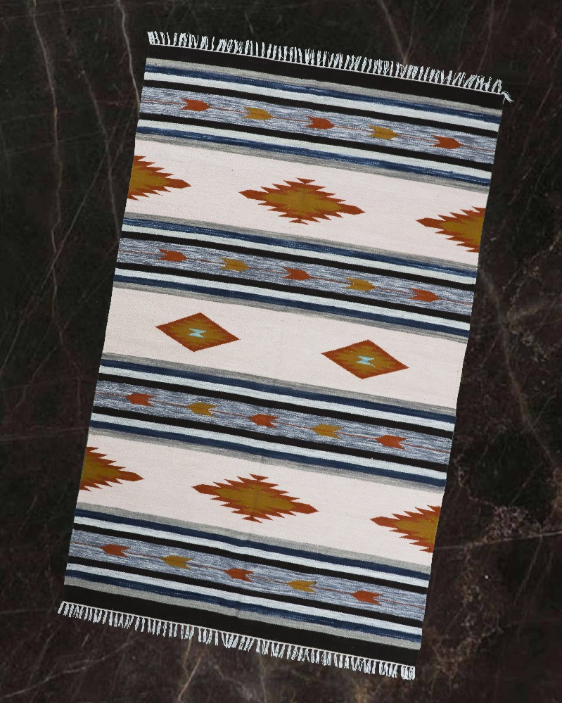 Zambia 5ft x 8ft Multi Coloured Pure Wool Traditional Carpet Azara Home